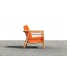 Hi Teak Furniture Daniele Sofa with Sunbrella Melon Cushion - Side