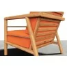 Hi Teak Furniture Daniele Sofa with Sunbrella Melon Cushion - Back Angled - Hi Teak Furniture Daniele Sofa with Sunbrella Melon Cushion - Back Angled