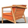 Hi Teak Furniture Daniele Sofa with Sunbrella Melon Cushion - Back Angled