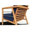 Hi Teak Furniture Daniele Sofa with Sunbrella Navy Cushion - Back Angled - Hi Teak Furniture Daniele Sofa with Sunbrella Navy Cushion - Back Angled