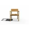 Hi Teak Furniture Riva Teak Outdoor Dining Stackable Armchair - Front - Hi Teak Furniture Riva Teak Outdoor Dining Stackable Armchair - Front