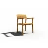 Hi Teak Furniture Riva Teak Outdoor Dining Stackable Armchair - Angled - Hi Teak Furniture Riva Teak Outdoor Dining Stackable Armchair - Angled