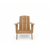 Hi Teak Furniture Aurele Teak Outdoor Adirondack Lounge Chair - Front - Hi Teak Furniture Aurele Teak Outdoor Adirondack Lounge Chair - Front
