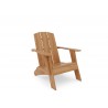 Hi Teak Furniture Aurele Teak Outdoor Adirondack Lounge Chair - Angled with White BG