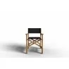Hi Teak Furniture Direceur Teak Folding Outdoor Dining Armchair in Black - Front - Hi Teak Furniture Direceur Teak Folding Outdoor Dining Armchair in Black - Front
