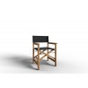 Hi Teak Furniture Direceur Teak Folding Outdoor Dining Armchair in Black - Angled