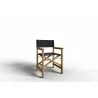 Hi Teak Furniture Direceur Teak Folding Outdoor Dining Armchair in Black - Angled - Hi Teak Furniture Direceur Teak Folding Outdoor Dining Armchair in Black - Angled