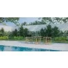 Hi Teak Furniture Direceur Teak Folding Outdoor Dining Armchair in Black - Lifestyle - Hi Teak Furniture Direceur Teak Folding Outdoor Dining Armchair in Black - Lifestyle