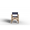 Hi Teak Furniture Direceur Teak Folding Outdoor Dining Armchair in Blue - Front