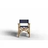 Hi Teak Furniture Direceur Teak Folding Outdoor Dining Armchair in Blue - Front - Hi Teak Furniture Direceur Teak Folding Outdoor Dining Armchair in Blue - Front