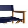 Hi Teak Furniture Direceur Teak Folding Outdoor Dining Armchair in Blue - Arm Close-up