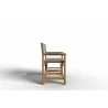 Hi Teak Furniture Direceur Teak Folding Outdoor Dining Armchair in Taupe - Side - Hi Teak Furniture Direceur Teak Folding Outdoor Dining Armchair in Taupe - Side