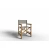 Hi Teak Furniture Direceur Teak Folding Outdoor Dining Armchair in Taupe - Angled - Hi Teak Furniture Direceur Teak Folding Outdoor Dining Armchair in Taupe - Angled