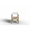 Hi Teak Furniture Direceur Teak Folding Outdoor Dining Armchair in White - Front - Hi Teak Furniture Direceur Teak Folding Outdoor Dining Armchair in White - Front