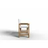 Hi Teak Furniture Direceur Teak Folding Outdoor Dining Armchair in White - Side - Hi Teak Furniture Direceur Teak Folding Outdoor Dining Armchair in White - Side