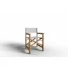 Hi Teak Furniture Direceur Teak Folding Outdoor Dining Armchair in White - Anghled - Hi Teak Furniture Direceur Teak Folding Outdoor Dining Armchair in White - Anghled
