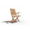 Hi Teak Furniture Florence Teak Folding Outdoor Armchair - Angled