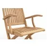Hi Teak Furniture Florence Teak Folding Outdoor Armchair - Close-up - Hi Teak Furniture Florence Teak Folding Outdoor Armchair - Close-up