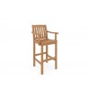 Hi Teak Furniture Michele Teak Outdoor Bar Armchair - Angled