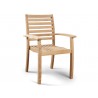 Hi Teak Furniture Ambre Teak Outdoor Stacking Armchair (Set of 4) - Angled