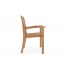Hi Teak Furniture Ambre Teak Outdoor Stacking Armchair (Set of 4) - Side