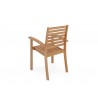 Hi Teak Furniture Ambre Teak Outdoor Stacking Armchair (Set of 4) - Back Angled