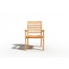  Hi Teak Furniture Mathieu Outdoor Teak Dining Stacking Armchair (Set of 4) - Front