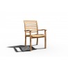  Hi Teak Furniture Mathieu Outdoor Teak Dining Stacking Armchair (Set of 4) - Angled