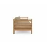 Hi Teak Furniture Sylvie 3 Person Teak Outdoor Sofa with Sunbrella Fawn Cushions - Side - Hi Teak Furniture Sylvie 3 Person Teak Outdoor Sofa with Sunbrella Fawn Cushions - Side