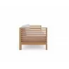 Hi Teak Furniture Sylvie 3 Person Teak Outdoor Sofa with Sunbrella White Cushion - Side - Hi Teak Furniture Sylvie 3 Person Teak Outdoor Sofa with Sunbrella White Cushion - Side