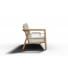 Hi Teak Furniture Daniele Sofa with Sunbrella Canvas Cushion - Side