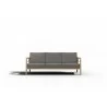 Hi Teak Furniture Daniele Sofa with Sunbrella Charcoal Cushion - Front - Hi Teak Furniture Daniele Sofa with Sunbrella Charcoal Cushion - Front