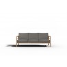 Hi Teak Furniture Daniele Sofa with Sunbrella Charcoal Cushion - Front