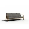 Hi Teak Furniture Daniele Sofa with Sunbrella Charcoal Cushion - Angled View - Hi Teak Furniture Daniele Sofa with Sunbrella Charcoal Cushion - Angled View