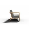 Hi Teak Furniture Daniele Sofa with Sunbrella Charcoal Cushion - Side - Hi Teak Furniture Daniele Sofa with Sunbrella Charcoal Cushion - Side