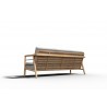 Hi Teak Furniture Daniele Sofa with Sunbrella Charcoal Cushion - Back Angled
