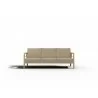 Hi Teak Furniture Daniele Sofa with Sunbrella Fawn Cushion - Front - Hi Teak Furniture Daniele Sofa with Sunbrella Fawn Cushion - Front