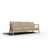 Hi Teak Furniture Daniele Sofa with Sunbrella Fawn Cushion - Angled - Hi Teak Furniture Daniele Sofa with Sunbrella Fawn Cushion - Angled