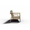 Hi Teak Furniture Daniele Sofa with Sunbrella Fawn Cushion - Side - Hi Teak Furniture Daniele Sofa with Sunbrella Fawn Cushion - Side