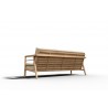 Hi Teak Furniture Daniele Sofa with Sunbrella Fawn Cushion - Back Angled