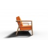 Hi Teak Furniture Daniele Sofa with Sunbrella Melon Cushion - Side