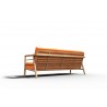 Hi Teak Furniture Daniele Sofa with Sunbrella Melon Cushion - Back Angled