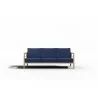 Hi Teak Furniture Daniele Sofa with Sunbrella Navy Cushion - Front - Hi Teak Furniture Daniele Sofa with Sunbrella Navy Cushion - Front