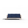 Hi Teak Furniture Daniele Sofa with Sunbrella Navy Cushion - Front
