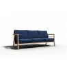 Hi Teak Furniture Daniele Sofa with Sunbrella Navy Cushion - Angled - Hi Teak Furniture Daniele Sofa with Sunbrella Navy Cushion - Angled