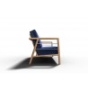 Hi Teak Furniture Daniele Sofa with Sunbrella Navy Cushion - Side