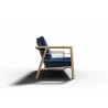Hi Teak Furniture Daniele Sofa with Sunbrella Navy Cushion - Side - Hi Teak Furniture Daniele Sofa with Sunbrella Navy Cushion - Side