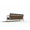 Hi Teak Furniture Daniele Sofa with Sunbrella Navy Cushion - Back Angled - Hi Teak Furniture Daniele Sofa with Sunbrella Navy Cushion - Back Angled