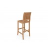 Hi Teak Furniture Clement Teak Outdoor Bar Chair - Back Angle
