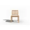 Hi Teak Furniture Clement Teak Outdoor Side Chair - Front - Hi Teak Furniture Clement Teak Outdoor Side Chair - Front